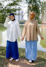 Load image into Gallery viewer, Erum Linen Top (Pearl White)