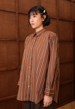 Load image into Gallery viewer, Nouf Stripe Top (Brown)
