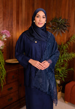 Load image into Gallery viewer, Seruni  Kurung (Navy Blue)