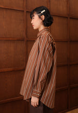 Load image into Gallery viewer, Nouf Stripe Top (Brown)