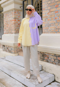 Daena Pastel Top (Yellow Purple)