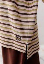 Load image into Gallery viewer, Yara 3D Stripe T-Shirt (Coffee)