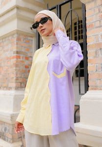 Daena Pastel Top (Yellow Purple)