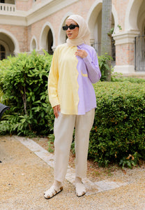 Daena Pastel Top (Yellow Purple)