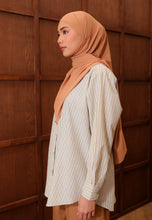 Load image into Gallery viewer, Nouf Stripe Top (Mustard Green)
