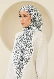 Elena Printed Square (White)