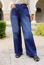 Load image into Gallery viewer, Xena Wide Jeans (Washed Deep Blue)