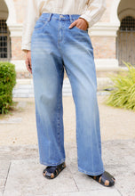 Load image into Gallery viewer, Xena Wide Jeans (Washed Soft Blue)