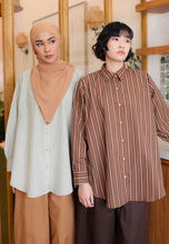 Load image into Gallery viewer, Nouf Stripe Top (Brown)