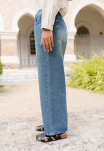 Load image into Gallery viewer, Xena Wide Jeans (Washed Greenish Blue)