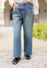 Load image into Gallery viewer, Xena Wide Jeans (Washed Greenish Blue)