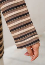 Load image into Gallery viewer, Yara 3D Stripe T-Shirt (Brown)