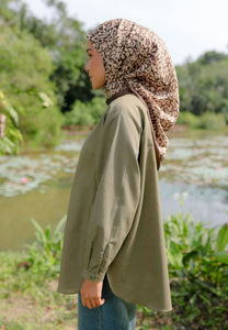 Hessa Linen Top (Olive Green)