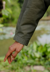 Hessa Linen Top (Olive Green)