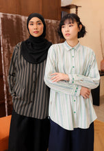 Load image into Gallery viewer, Nouf Stripe Top (Cream Green)