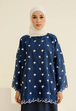 Load image into Gallery viewer, Rima Bow Top (Dark Blue)