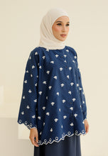 Load image into Gallery viewer, Rima Bow Top (Dark Blue)