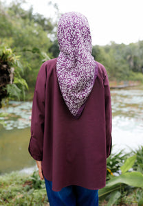 Hessa Linen Top (Burgundy)