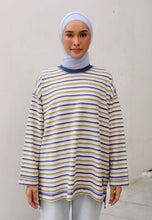 Load image into Gallery viewer, Yara 3D Stripe T-Shirt (Blue)