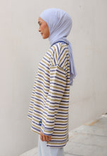 Load image into Gallery viewer, Yara 3D Stripe T-Shirt (Blue)