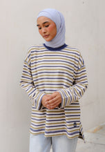 Load image into Gallery viewer, Yara 3D Stripe T-Shirt (Blue)