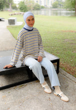 Load image into Gallery viewer, Yara 3D Stripe T-Shirt (Blue)