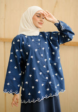 Load image into Gallery viewer, Rima Bow Top (Dark Blue)