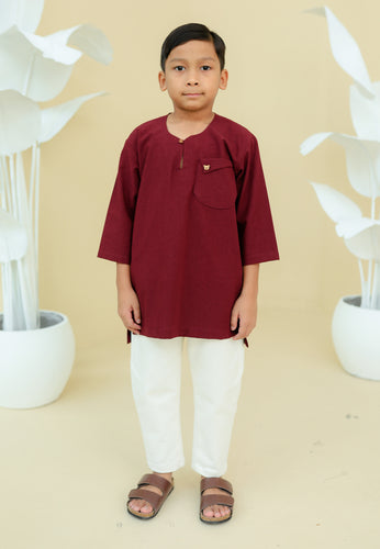 Paut Kurta Boy (Burgundy)