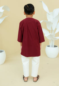 Paut Kurta Boy (Burgundy)