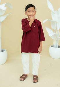 Paut Kurta Boy (Burgundy)