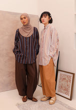 Load image into Gallery viewer, Nouf Stripe Top (Pink Grey)