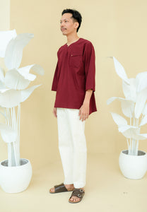 Paut Kurta Men (Burgundy)