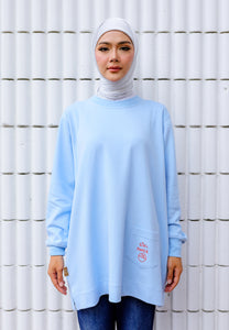 Qeesaa Embroidered Top (Baby Blue)