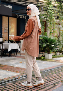 Leora Checkered Top (Brown)