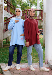 Qeesaa Embroidered Top (Maroon)
