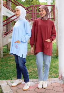 Qeesaa Embroidered Top (Baby Blue)