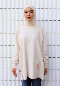 Qeesaa Embroidered Top (Beige)