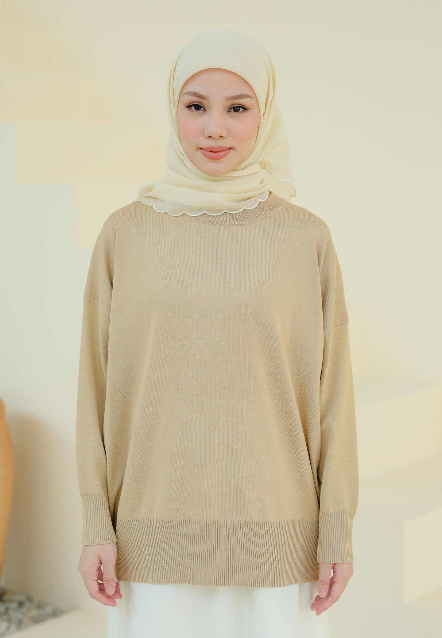 Areea Plain Knitwear (Nude)