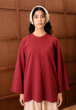 Load image into Gallery viewer, Zen Boxy T-Shirt (Maroon)