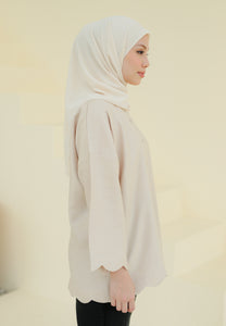 Adelia Scallop Top (Cream)