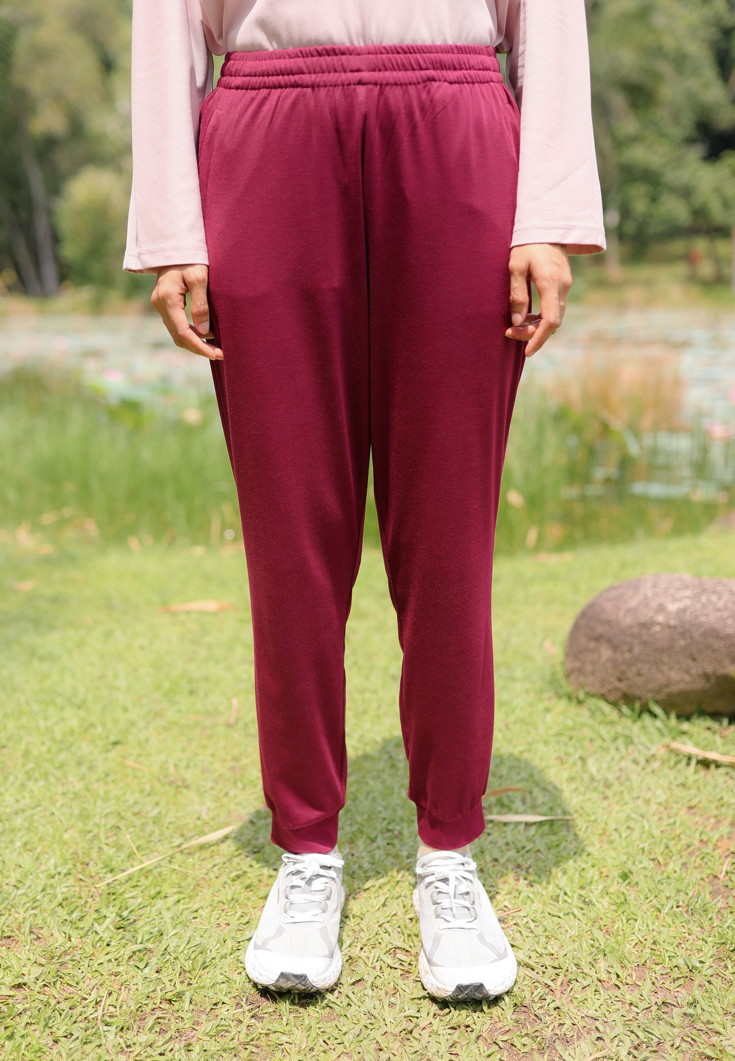 Hana Athletic Pants (Burgundy)