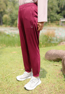 Hana Athletic Pants (Burgundy)