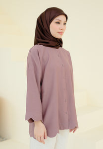 Adelia Scallop Top (Dusty Purple)