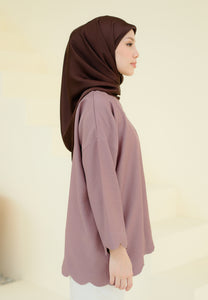 Adelia Scallop Top (Dusty Purple)