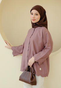 Adelia Scallop Top (Dusty Purple)