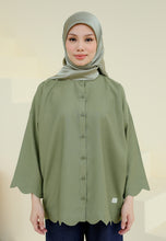 Load image into Gallery viewer, Adelia Scallop Top (Sage Green)