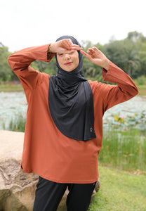 Nuha Athletic Top (Dark Choco)