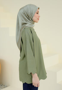 Adelia Scallop Top (Sage Green)