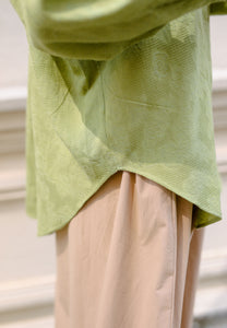 Leena Curved Top (Lime Green)