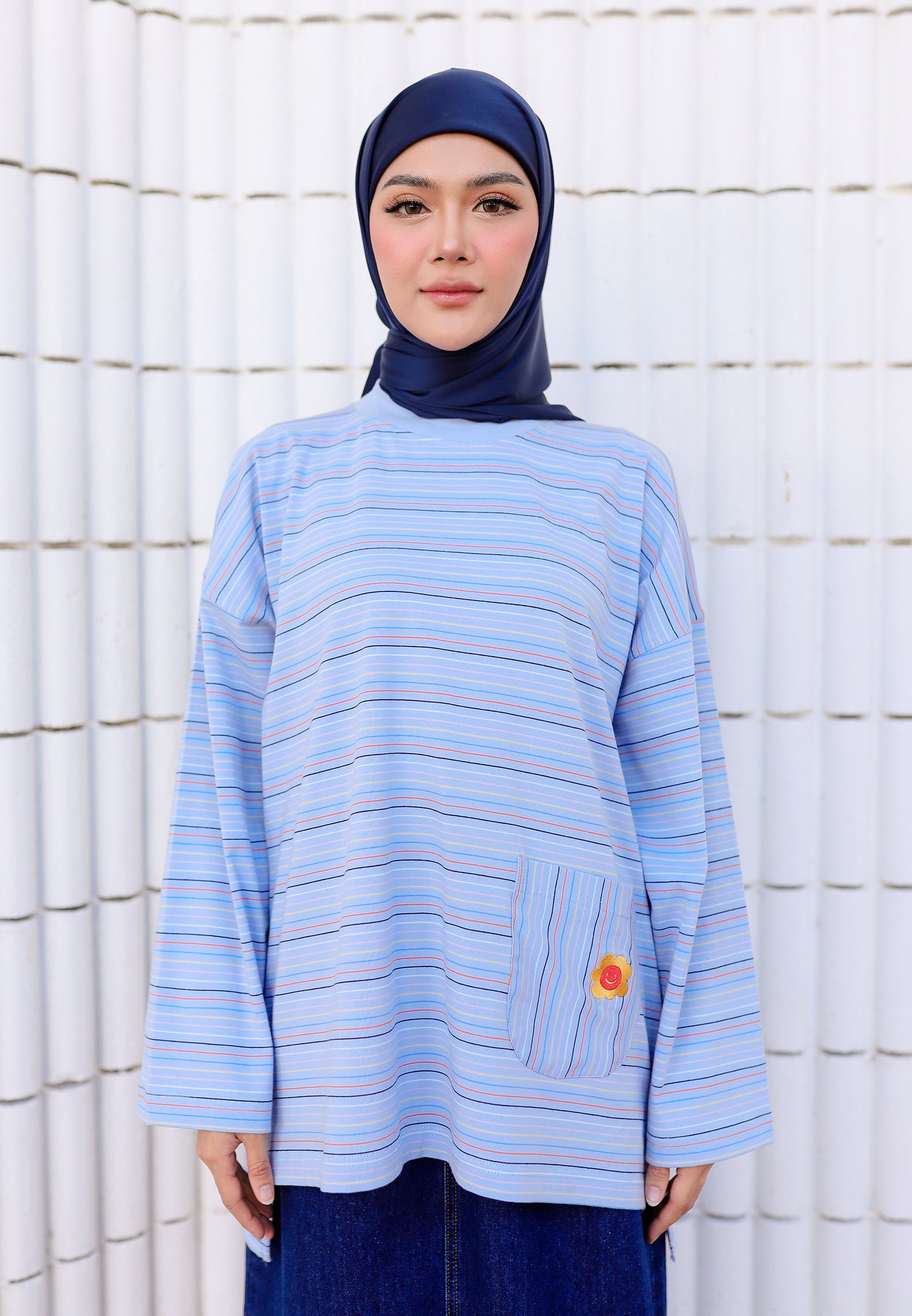 Adni Stripe T-Shirt (Baby Blue)